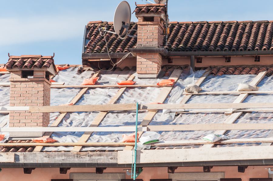 Emergency roof repair after storm damage