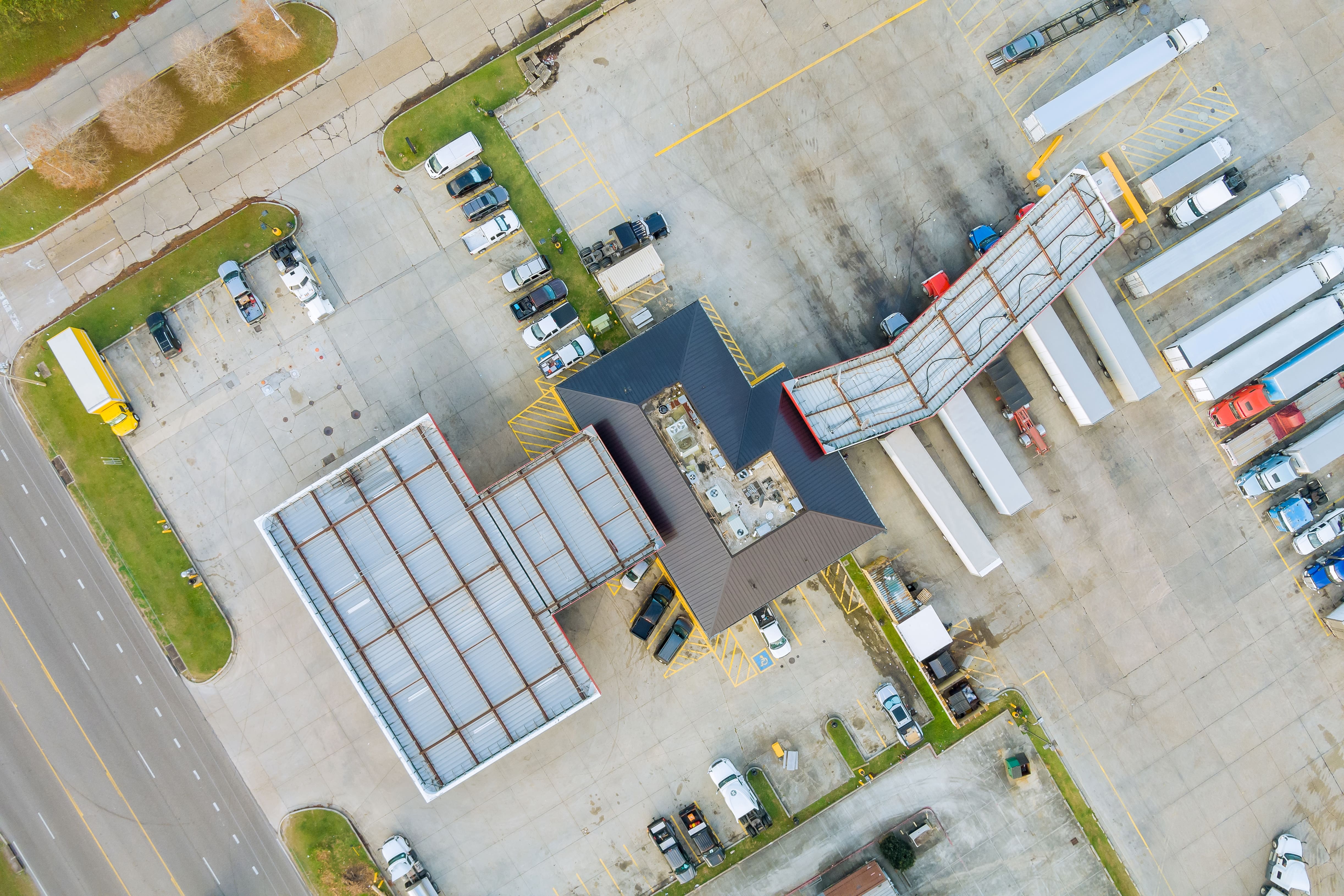 commercial building with roof