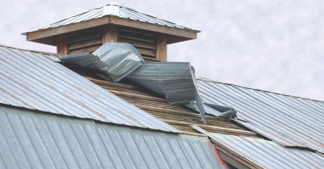 damage roof